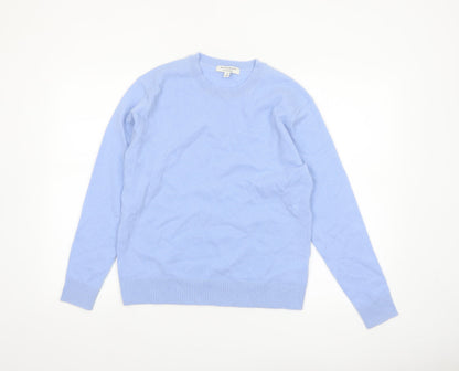 Marks and Spencer Women’s Blue Cashmere Crew Neck Jumper Size 10