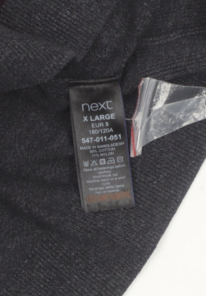 Next Men’s Grey Collared Pullover Jumper XL Cotton Knit