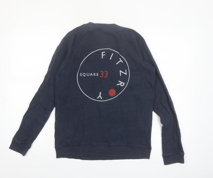 Jack Wills Womens Navy Blue Cotton Crew Neck Pullover Sweatshirt UK 10