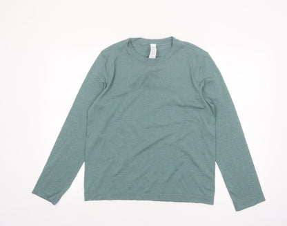 Lululemon Women Green Long Sleeve Slim Fit Nylon T-Shirt Size 8