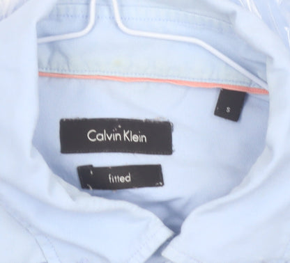 Calvin Klein Men's Blue Slim Fit Button-Down Shirt Size S