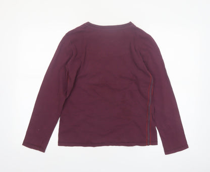 Ted Baker Boys Purple Long Sleeve Graphic Print Cotton T-Shirt 12 Years