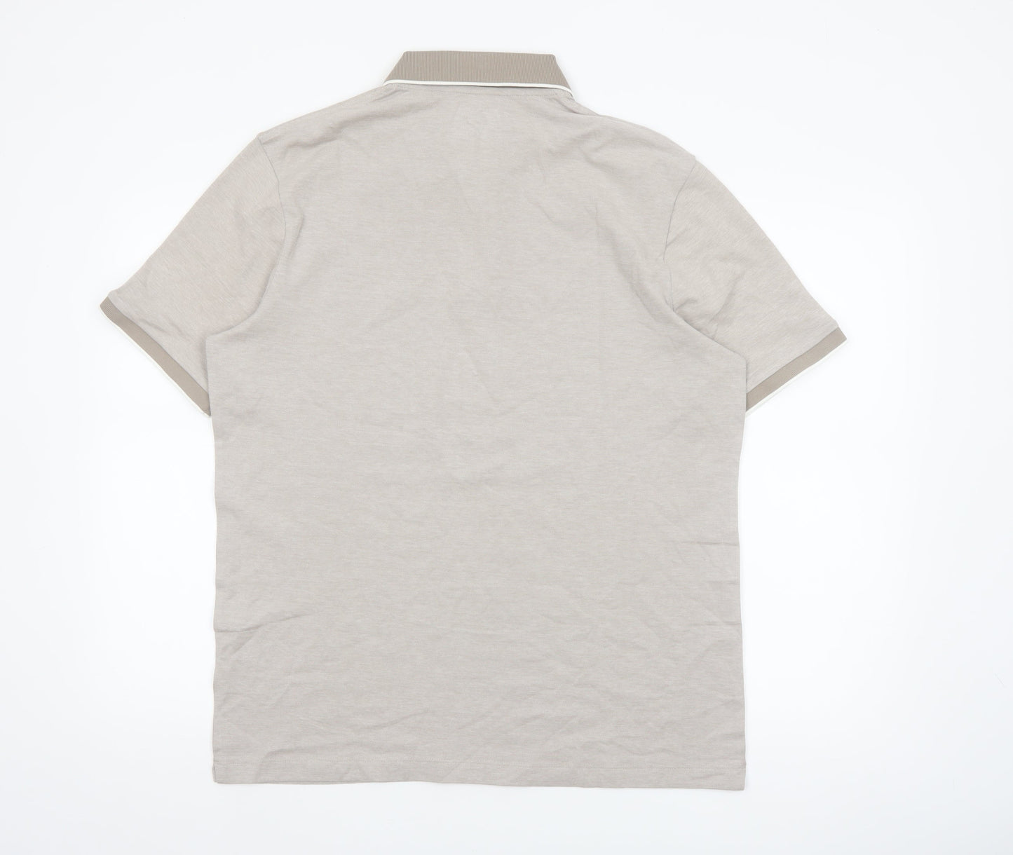 Marks and Spencer Men’s Beige Regular Fit Ultimate Polo Shirt L