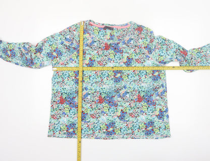 Marks and Spencer Women’s Multicoloured Floral Print Cotton Long Sleeve Top Size 20