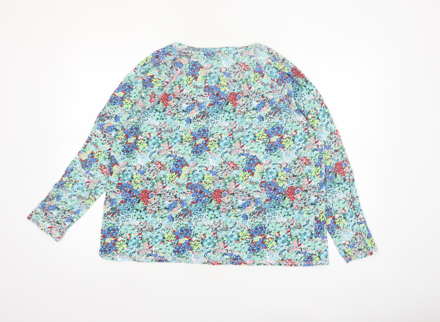 Marks and Spencer Women’s Multicoloured Floral Print Cotton Long Sleeve Top Size 20