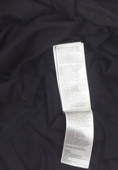 Puma Men’s Black Long Sleeve 1/4 Zip Running Top M Athletic Fit