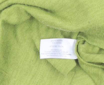 Tigi Women’s Green Long Sleeve Square Neck Jersey Top Size 14