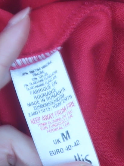 Wallis Women Red Mid-Length Open Coatigan Jacket UK M