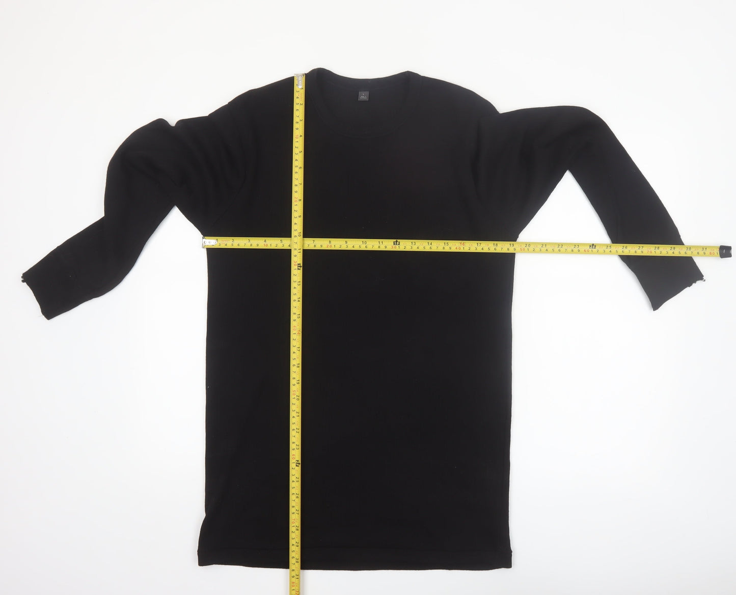 Marks and Spencer Men's Black Wool Blend Long Sleeve Pullover Size L