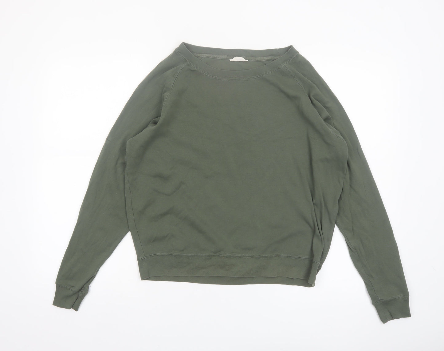 Hush Women’s Green Long Sleeve Cotton Jersey Top Size S
