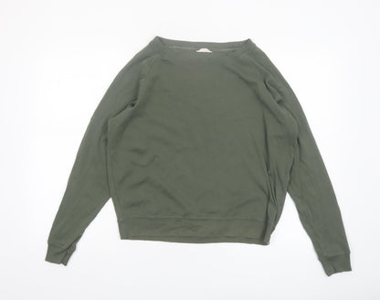 Hush Women’s Green Long Sleeve Cotton Jersey Top Size S
