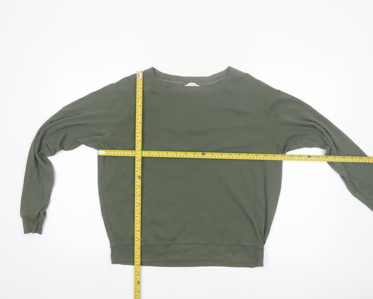 Hush Women’s Green Long Sleeve Cotton Jersey Top Size S