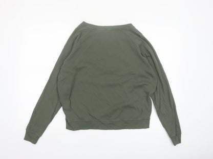 Hush Women’s Green Long Sleeve Cotton Jersey Top Size S