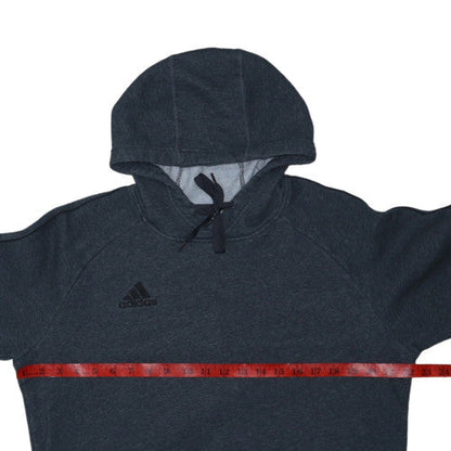 Adidas Men Grey Pullover Hoodie M Regular Fit Fleece Sportswear