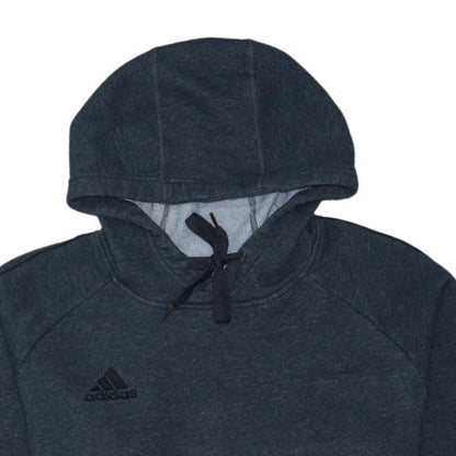 Adidas Men Grey Pullover Hoodie M Regular Fit Fleece Sportswear