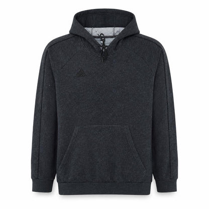 adidas Men's Grey XL Pullover Fleece Hoodie with Logo Drawstring