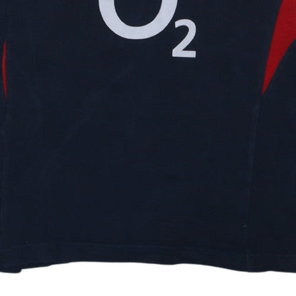 Nike England Rugby O2 Navy Long Sleeve Polo XL Men's Team Top