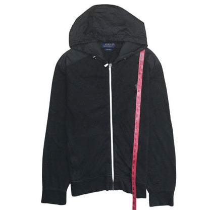 Polo Ralph Lauren Men’s Black Full Zip Hoodie Size M Cotton Estate Rib