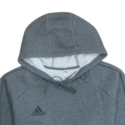 Adidas Men's Grey Pullover Hoodie Medium Regular Fit Fleece