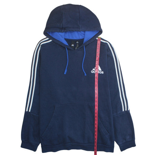 Adidas Men's Blue 3XL Pullover Hoodie with Logo & Pocket
