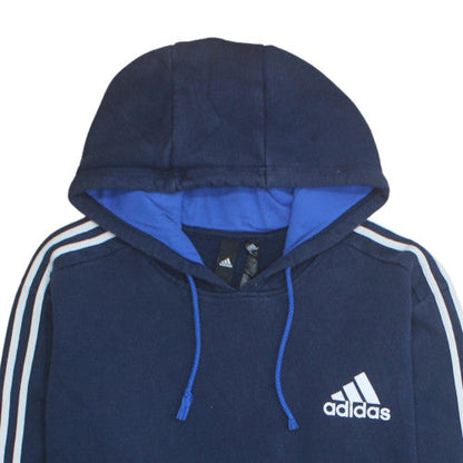 Adidas Men's Blue 3XL Pullover Hoodie with Logo & Pocket