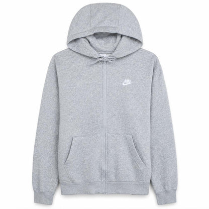 Nike Men's Grey Full Zip Fleece Hoodie Size M