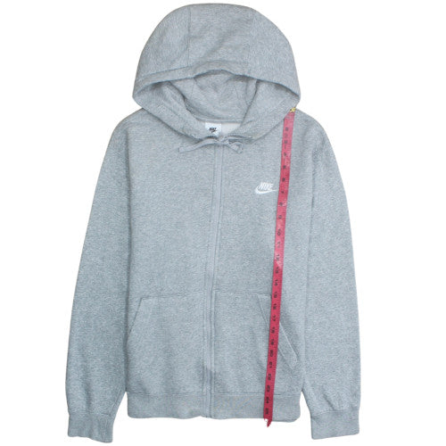 Nike Men's Grey Full Zip Fleece Hoodie Size M