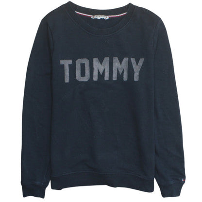 Tommy Hilfiger Womens Navy Sweatshirt Crew Neck Cotton Blend M