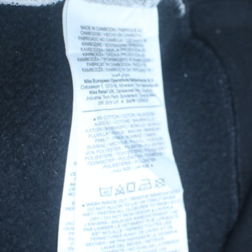 Nike Mens Black Grey Track Jacket Size M Full Zip Fleece