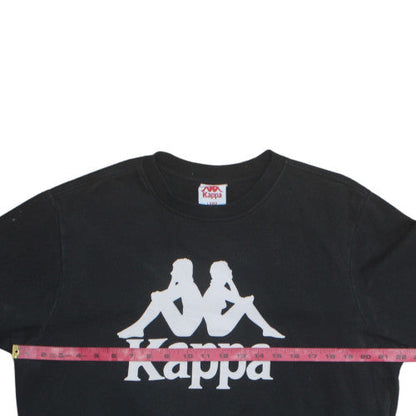 Kappa Men's Black Large Logo Pullover Sweatshirt
