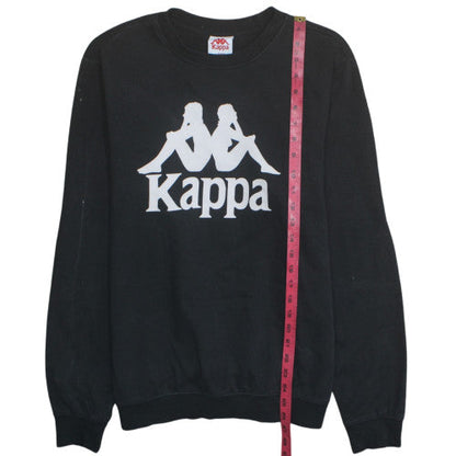 Kappa Men's Black Large Logo Pullover Sweatshirt