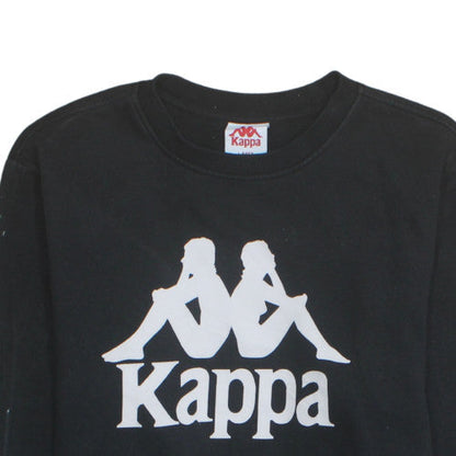 Kappa Men's Black Large Logo Pullover Sweatshirt