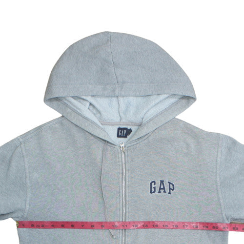 GAP Women’s Grey Full Zip Hoodie M Classic Logo Casual Sweatshirt