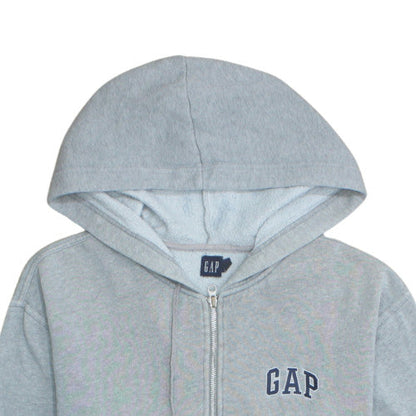 GAP Women’s Grey Full Zip Hoodie M Classic Logo Casual Sweatshirt