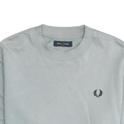 Fred Perry Men's Grey Crew Neck Cotton Sweatshirt Size L