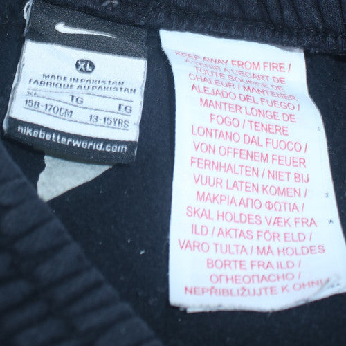 Nike Boys Black XL Jogger Sweatpants Fleece Elastic Waist Trousers
