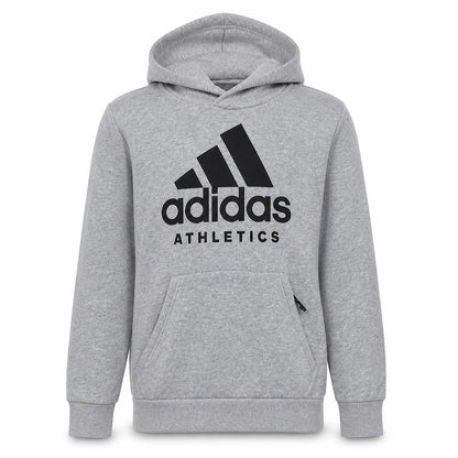 Adidas Men's Grey Pullover Hoodie Sweatshirt M Logo Sportswear
