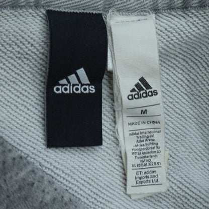 Adidas Men's Grey Pullover Hoodie Sweatshirt M Logo Sportswear