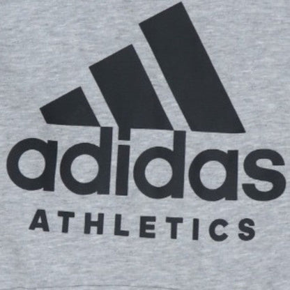 Adidas Men's Grey Pullover Hoodie Sweatshirt M Logo Sportswear
