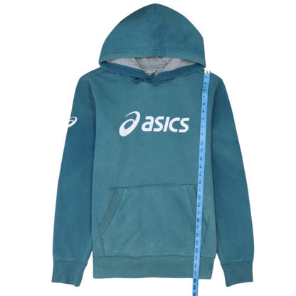 Asics Men's Blue Pullover Hoodie L Sports Fleece Sweatshirt