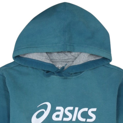 Asics Men's Blue Pullover Hoodie L Sports Fleece Sweatshirt