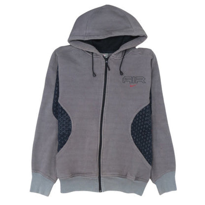 Nike Men's Grey Full Zip Air Hoodie Size M Sports Fleece
