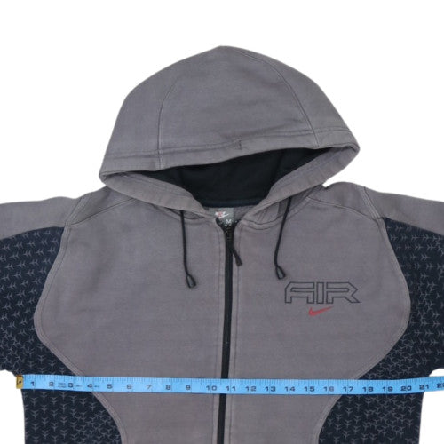 Nike Men's Grey Full Zip Air Hoodie Size M Sports Fleece