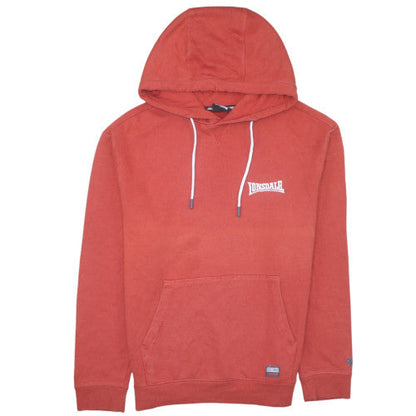 Lonsdale Men’s Red Pullover Hoodie L Logo Sports Fleece Sweatshirt