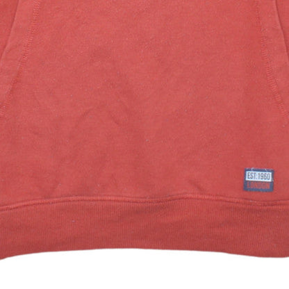 Lonsdale Men’s Red Pullover Hoodie L Logo Sports Fleece Sweatshirt