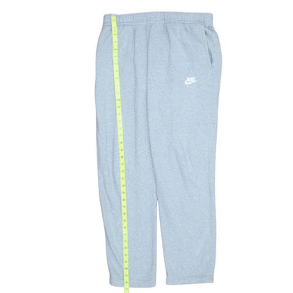 Nike Men’s Grey Fleece Sweatpants L Regular Fit Casual Trousers