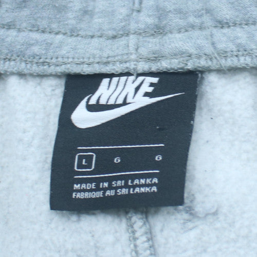 Nike Men’s Grey Fleece Sweatpants L Regular Fit Casual Trousers