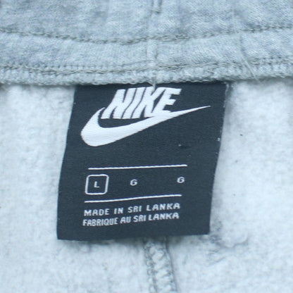 Nike Men’s Grey Fleece Sweatpants L Regular Fit Casual Trousers