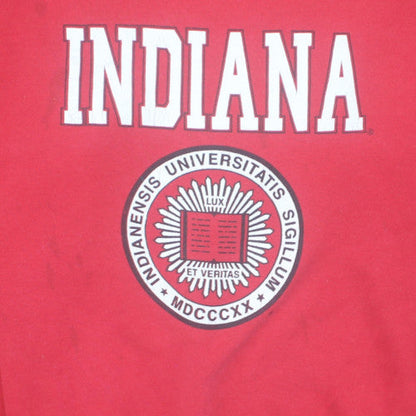 AM Sports Women Red Indiana Graphic Print Pullover Sweatshirt XL