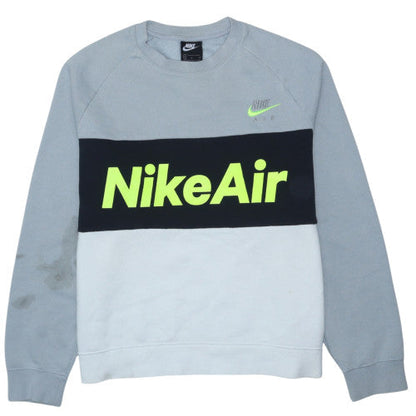 Nike Womens Grey Colourblock Pullover Sweatshirt Size M
